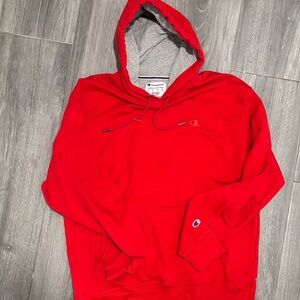 Champion Men's Bright Red Hoodie